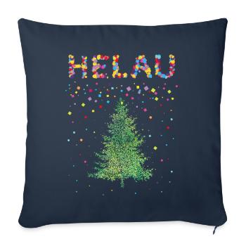 Helau Carnival Kölsch Christmas Days Christmas Tree - Sofa pillowcase 17,3'' x 17,3'' (45 x 45 cm) - navy - Front
