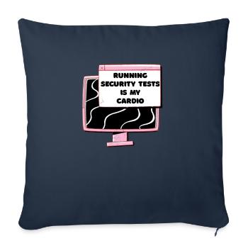 Cybersécurité - Informaticien de sécurité informatique - Housse de coussin décorative 45 x 45 cm - bleu marine - Devant