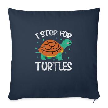 Turtle - Sofa pillowcase 17,3'' x 17,3'' (45 x 45 cm) - navy - Front