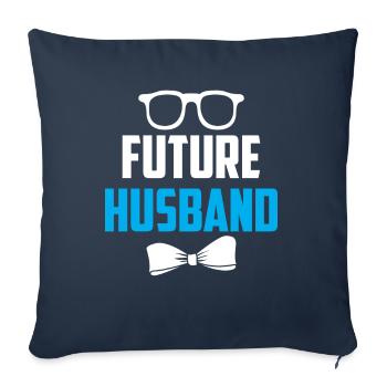Future Husband Wedding Groom Party - Housse de coussin décorative 45 x 45 cm - bleu marine - Devant