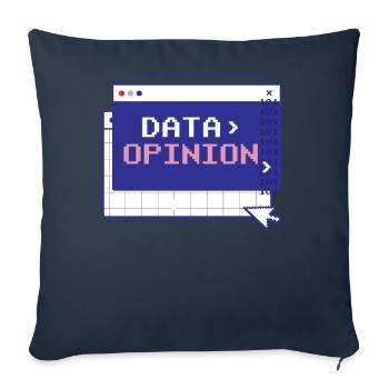 Data > Opinion Code Coding Programmer Coder - Sofa pillowcase 17,3'' x 17,3'' (45 x 45 cm) - navy - Front