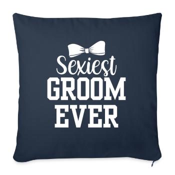 Sexy Groom Party Dictons Mariage Mariage - Housse de coussin décorative 45 x 45 cm - bleu marine - Devant