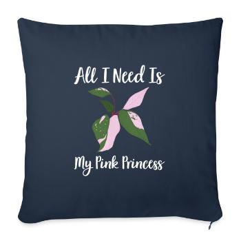 Jardinier amateur | Plantes d’intérieur Plantes Cadeaux - Housse de coussin décorative 45 x 45 cm - bleu marine - Devant