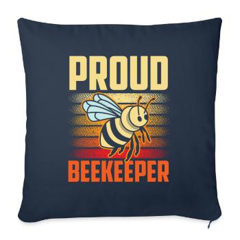 Proud Beekeeper Beekeeping Beekeeping Honey Bee - Sofa pillowcase 17,3'' x 17,3'' (45 x 45 cm) - navy - Front