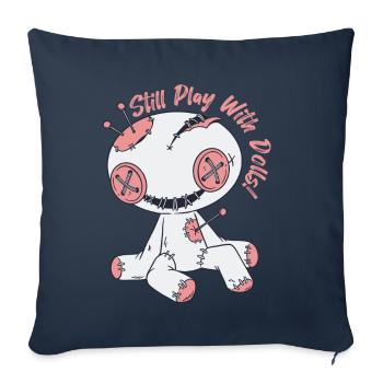 Gruselige Voodoo-Puppe Spielen mit Puppen Hexerei - Sofakissenbezug 45 x 45 cm - Navy - Vorne