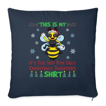 This Is My It's Too Hot For Ugly Christmas Sweater - Sofa pillowcase 17,3'' x 17,3'' (45 x 45 cm) - navy - Front