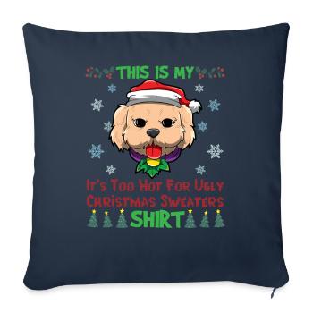 This Is My It's Too Hot For Ugly Christmas Sweater - Sofa pillowcase 17,3'' x 17,3'' (45 x 45 cm) - navy - Front