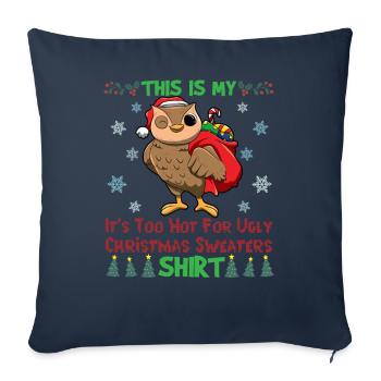 This Is My It's Too Hot For Ugly Christmas Sweater - Sofa pillowcase 17,3'' x 17,3'' (45 x 45 cm) - navy - Front