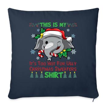 This Is My It's Too Hot For Ugly Christmas Sweater - Sofa pillowcase 17,3'' x 17,3'' (45 x 45 cm) - navy - Front