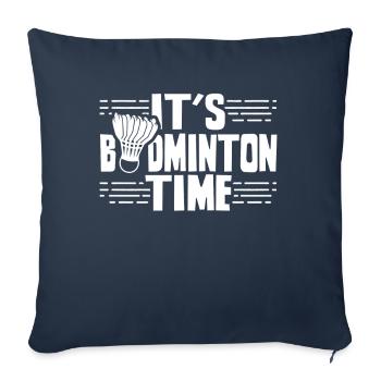 It's badminton time Badminton players - Sofa pillowcase 17,3'' x 17,3'' (45 x 45 cm) - navy - Front