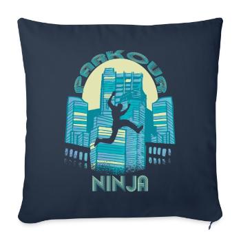 Parkour Ninja Stadtlauf Freestyle Läufer - Sofakissenbezug 45 x 45 cm - Navy - Vorne