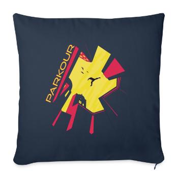 Downtown Parkour City Freestyle Jumping Laufen - Sofakissenbezug 45 x 45 cm - Navy - Vorne