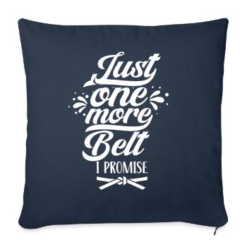 Plus qu’une ceinture promise gur ceinture noire - Housse de coussin décorative 45 x 45 cm - bleu marine - Devant