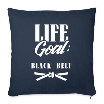 Objectif de vie: Ceinture noire Ceinture noire Gur MMA - Housse de coussin décorative 45 x 45 cm - bleu marine - Devant
