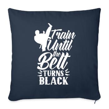 Entraînez-vous jusqu’à ce que la ceinture devienne noire MMA Gur - Housse de coussin décorative 45 x 45 cm - bleu marine - Devant