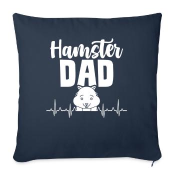 Hamster Papa Pet Cute Hamster Owner - Sofa pillowcase 17,3'' x 17,3'' (45 x 45 cm) - navy - Front