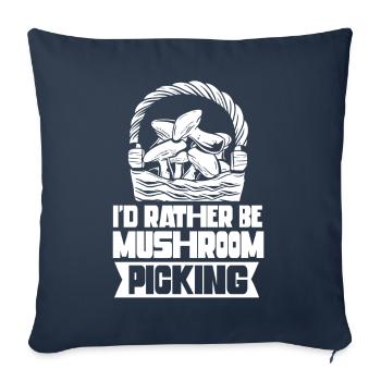 I would rather pick mushrooms Mushroom pickers - Sofa pillowcase 17,3'' x 17,3'' (45 x 45 cm) - navy - Front