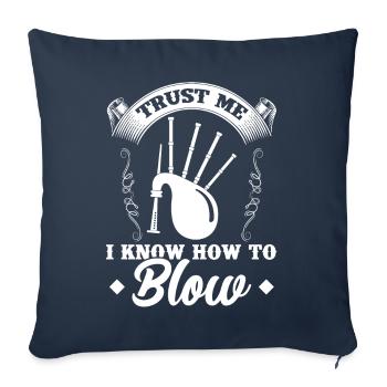 I Know How To Blow - Bagpiper - Sofakissenbezug 45 x 45 cm - Navy - Vorne