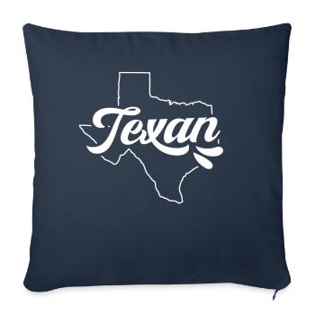 Texaner Texanisch Texas Stolz Sprüche - Sofakissenbezug 45 x 45 cm - Navy - Vorne