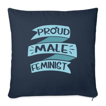 Proud Male Feminist Feminism Women - Sofa pillowcase 17,3'' x 17,3'' (45 x 45 cm) - navy - Front