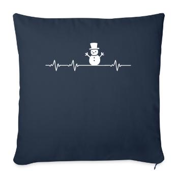 Heartbeat Christmas Christmas Decoration - Sofa pillowcase 17,3'' x 17,3'' (45 x 45 cm) - navy - Front