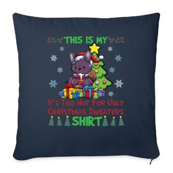 This Is My It's Too Hot For Ugly Christmas Sweater - Sofa pillowcase 17,3'' x 17,3'' (45 x 45 cm) - navy - Front