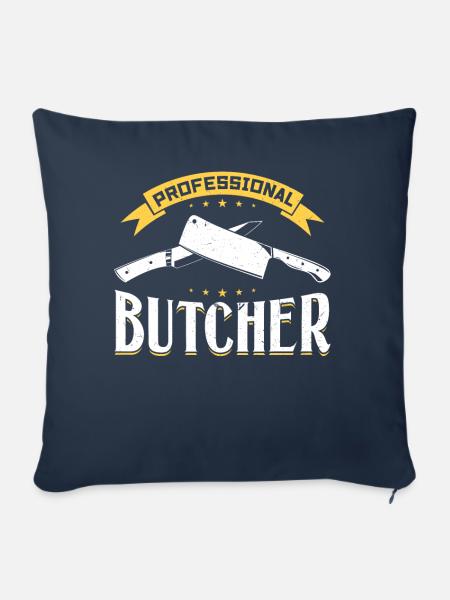 Professional Butcher - Meat Cutter - Sofakissenbezug 45 x 45 cm - Navy