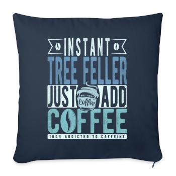Baum Faller coffee saying - Sofa pillowcase 17,3'' x 17,3'' (45 x 45 cm) - navy - Front