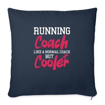 Courir - Housse de coussin décorative 45 x 45 cm - bleu marine - Devant