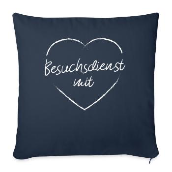 Besuchsdienst mit Herz Ehrenamtliche Helferin - Sofakissenbezug 45 x 45 cm - Navy - Vorne