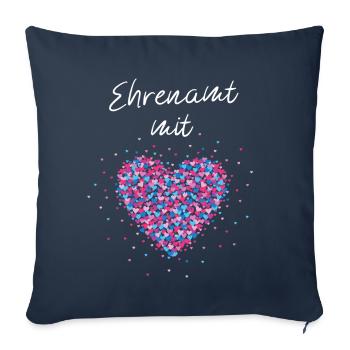 Ehrenamt mit Herz Freiwillige Helferin Ehrenamt - Sofakissenbezug 45 x 45 cm - Navy - Vorne