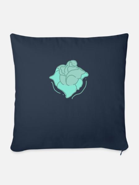 Rose Rote Rose Handgezeichnet - Sofakissenbezug 45 x 45 cm - Navy