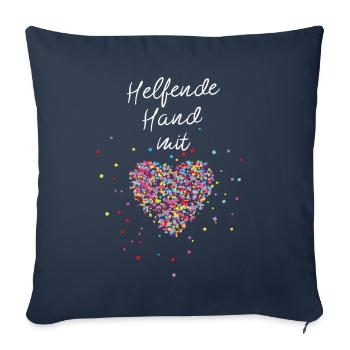 Helfende Hand mit Herz Ehrenamt Freiwillige - Sofakissenbezug 45 x 45 cm - Navy - Vorne