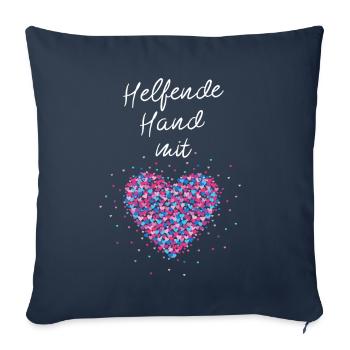 Helfende Hand mit Herz Ehrenamtliche Helferin - Sofakissenbezug 45 x 45 cm - Navy - Vorne