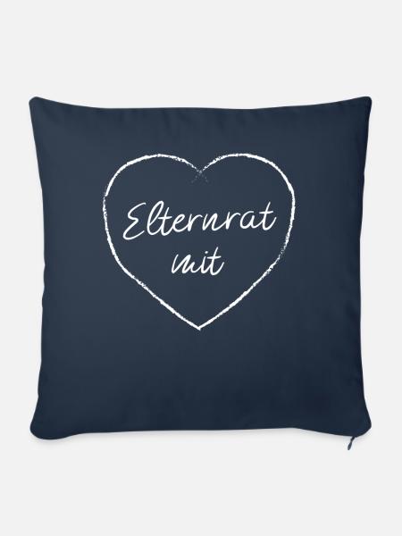Elternrat mit Herz Elternsprchtag Elternbeirat - Sofakissenbezug 45 x 45 cm - Navy