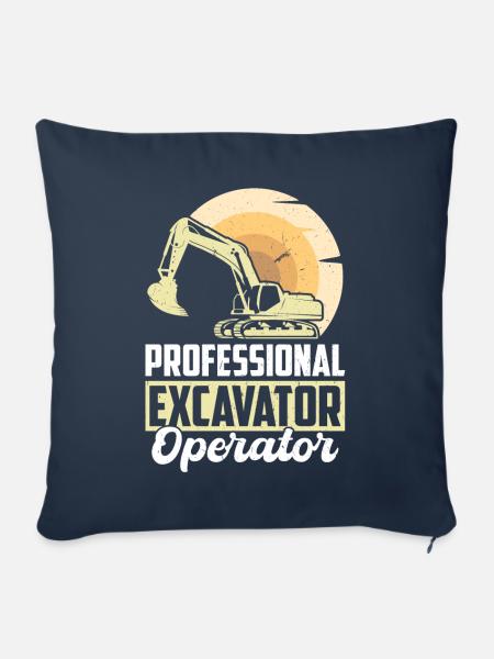 Professional Excavator Operator - Sofakissenbezug 45 x 45 cm - Navy