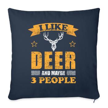 Deer Deer Animal Lovers Funny Saying Gift - Sofa pillowcase 17,3'' x 17,3'' (45 x 45 cm) - navy - Front