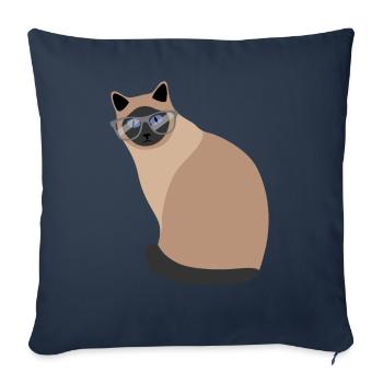 Bodybuilder Power Sport Squats Squats Cadeau - Housse de coussin décorative 45 x 45 cm - bleu marine - Devant