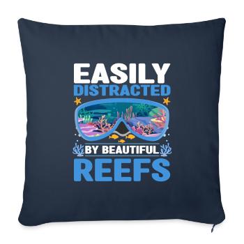 Dive - Sofa pillowcase 17,3'' x 17,3'' (45 x 45 cm) - navy - Front