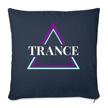Trance House Party EDM Festival Goa Electro Rave - Sofa pillowcase 17,3'' x 17,3'' (45 x 45 cm) - navy - Front