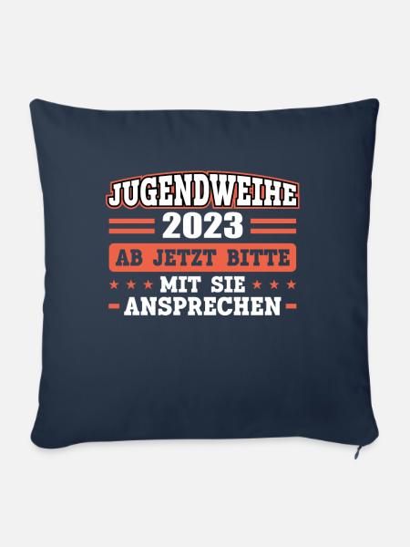 Jugendweihe 2023 Mädchen Junge - Sofakissenbezug 45 x 45 cm - Navy