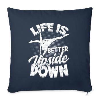 Pole Dance Gift Dancer Gift Idea Fitness - Housse de coussin décorative 45 x 45 cm - bleu marine - Devant