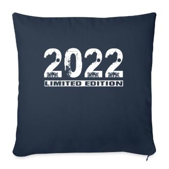 Édition limitée 2022 - Housse de coussin décorative 45 x 45 cm - bleu marine - Devant