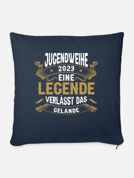 Jugendweihe 2023 Mädchen Junge - Sofakissenbezug 45 x 45 cm - Navy