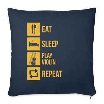 Violin Violinist Violinist - Sofa pillowcase 17,3'' x 17,3'' (45 x 45 cm) - navy - Front