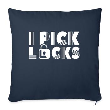 I Crack Locks Lock Cracker Lock Picking - Housse de coussin décorative 45 x 45 cm - bleu marine - Devant