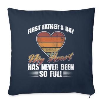 First Father's Day Dad First Time Dad Gift - Sofa pillowcase 17,3'' x 17,3'' (45 x 45 cm) - navy - Front