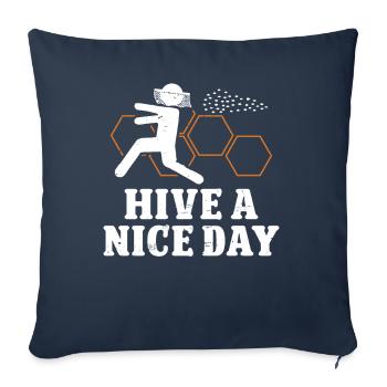 Beekeeper Hive A Nice Day Honey Bee Beekeeping - Sofa pillowcase 17,3'' x 17,3'' (45 x 45 cm) - navy - Front
