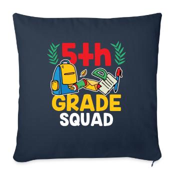 5 Class Team Fifth Grade School - Sofa pillowcase 17,3'' x 17,3'' (45 x 45 cm) - navy - Front
