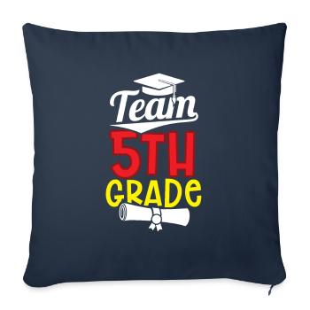 Team 5 Class School Fifth Grader Fifth - Sofa pillowcase 17,3'' x 17,3'' (45 x 45 cm) - navy - Front